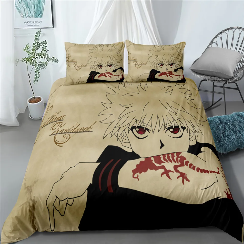 Anime Hunter Hunter 3D Printed Bedding Set Duvet Covers Pillowcases Comforter Bedding Set Bedclothes Bed Linen 