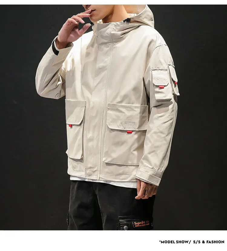 M-5XL мужские куртки и пальто уличная куртка-бомбер мужская ветровка модная одежда осень карго с капюшоном мужские пальто