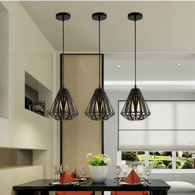 Современный промышленный подвесной светильник в клетку винтажная железная