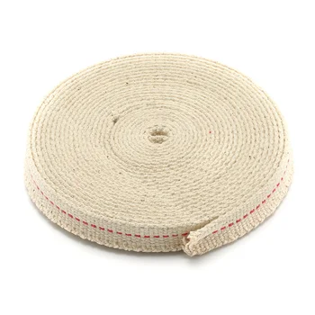 

New 4.5M Feet White Flat Cotton Alcohol Wick Oil Lamp Wicks Burner For Glass Oil Lamps Accessories