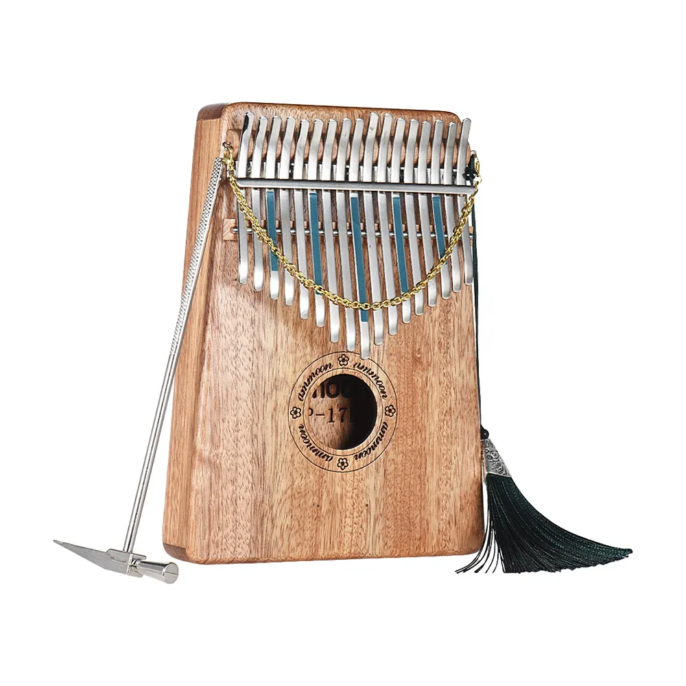 

Thumb Piano Kalimba Mbira Sanza 17 Keys Swartizia Spp Solid Wood with Carry Bag Music Book Musical Scale Stickers