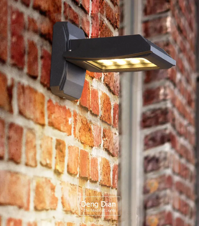 Conduziu a Lâmpada de Parede Iluminação ao ar Livre à Prova Luzes do Jardim w para Corredor Dwaterproof Água Alumínio Varanda Luz Parede Vidro Sombra 12 Ip65 11 Ip65 conduziu a lâmpada de parede iluminação