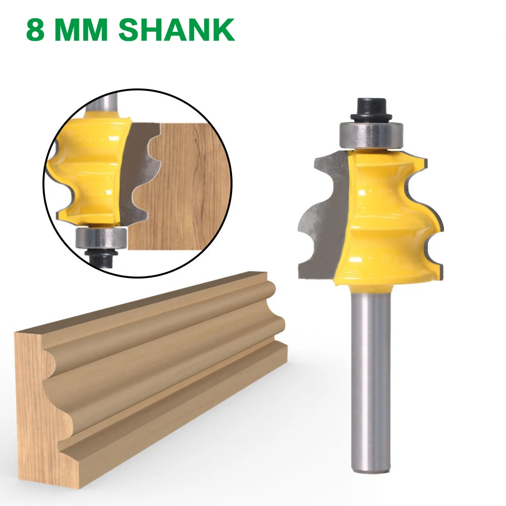 

1PC 8MM Shank Milling Cutter Line Router Bit Architectural Molding Woodworking Tenon Milling Cutter For Wood Woodworking Tools