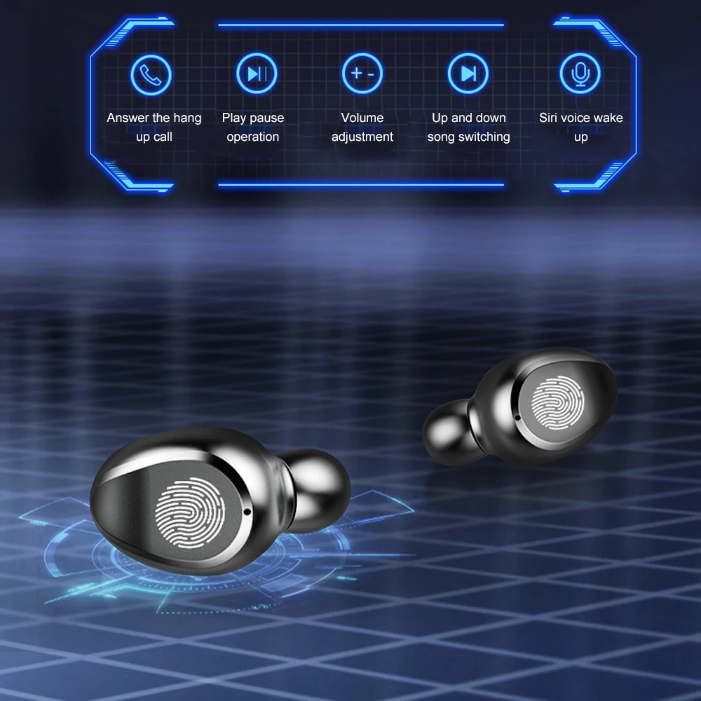 F9 TWS беспроводные наушники 5,0 Bluetooth гарнитура с микрофоном шумоподавление игровая Спортивная гарнитура светодиодный дисплей 2000 мАч Мощность наушники