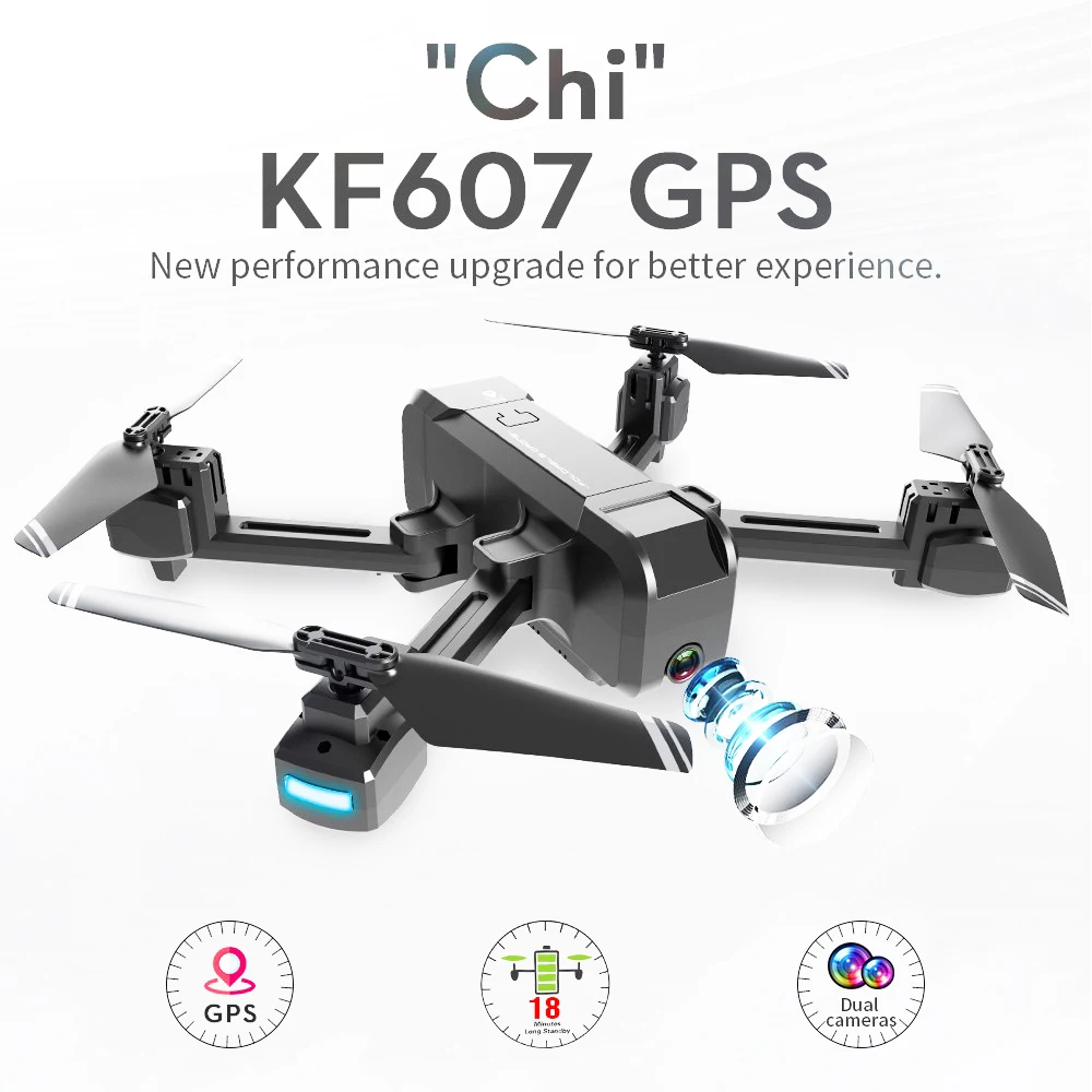 

Remote Control Toy KF607 WIFI FPV GPS RC Drone Quadcopter With 4k/1080P HD Camera One Key Return To Professional RC Helicopter