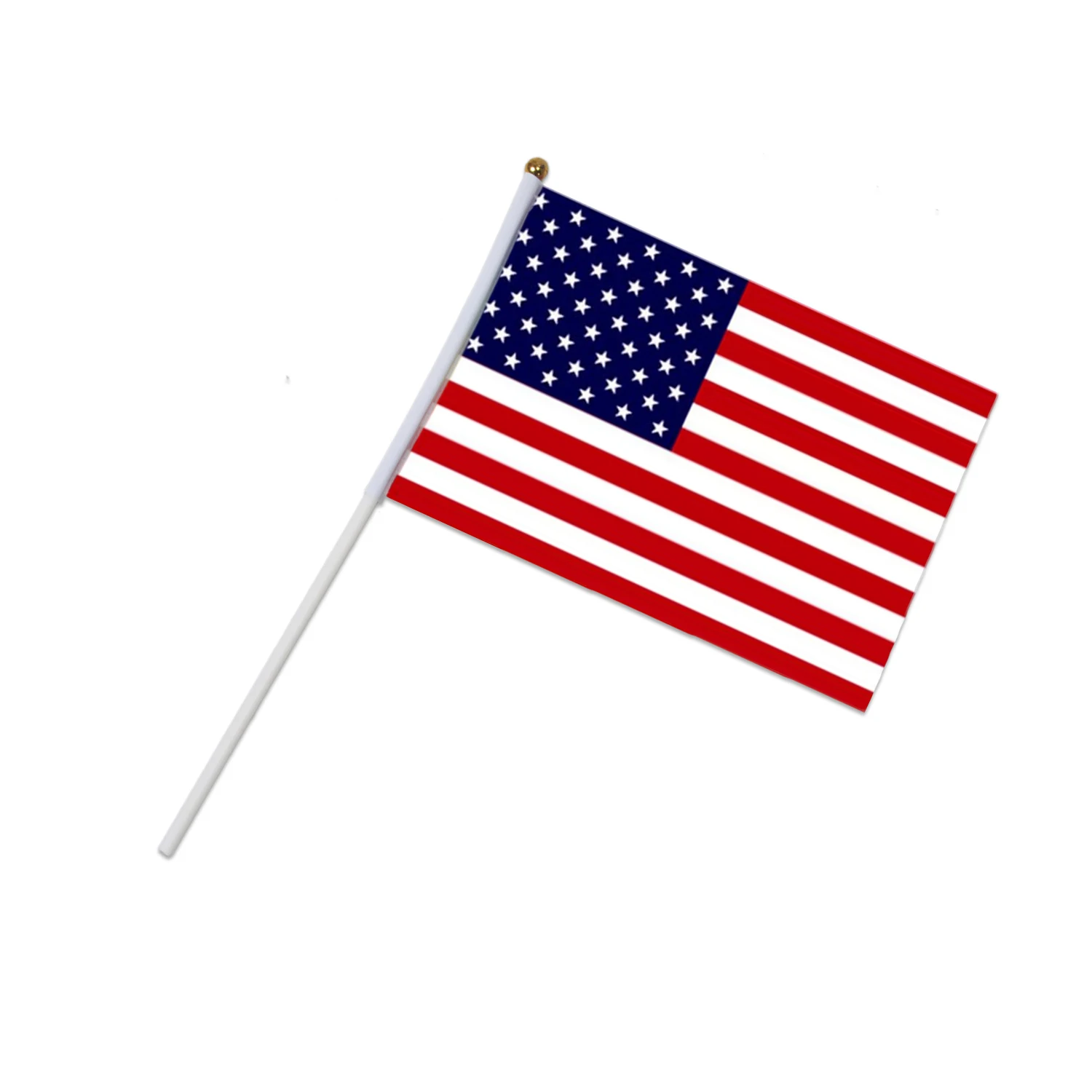 12 предметов в лоте, Dazon 14*21 см страна маленький Национальный флаг развивающиеся ручные флажки с пластиковые флагштоки для занятий спортом парад Декор Футбол - Цвет: USA