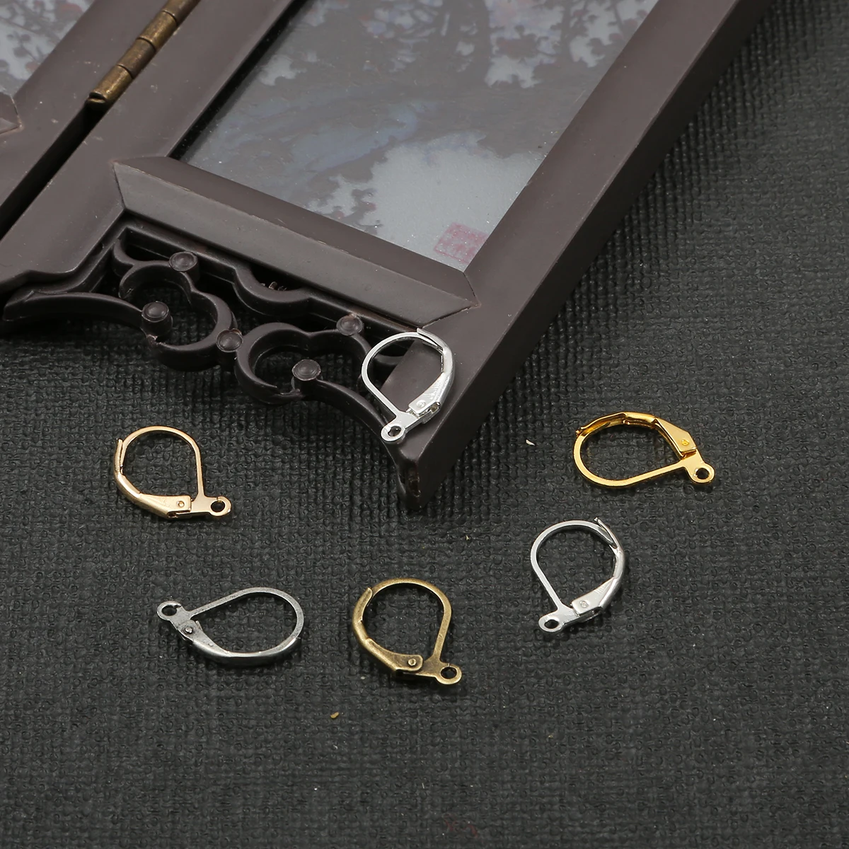 10 stücke 10x16mm Kupfer Messing Französisch Ohrring Haken Ohr Draht Ohrringe Haken Blank Basis Zubehör für DIY schmuck Machen Einstellungen – Detail 2
