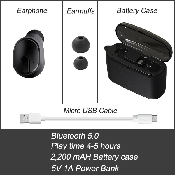 M9-C Беспроводные наушники UBeamer M9 True V5.0, Bluetooth наушники с шумоподавлением, водонепроницаемый чехол с зарядкой, гарнитура для телефонов - Цвет: M9-C