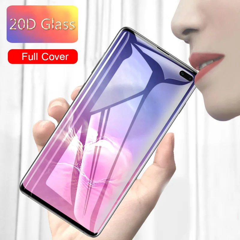 

20D Curved Tempered Glass For Samsung Galaxy s8 S9 S10 plus note 10 9 8 Screen Protector For Samsung a50 a70 S10E Phone Glass