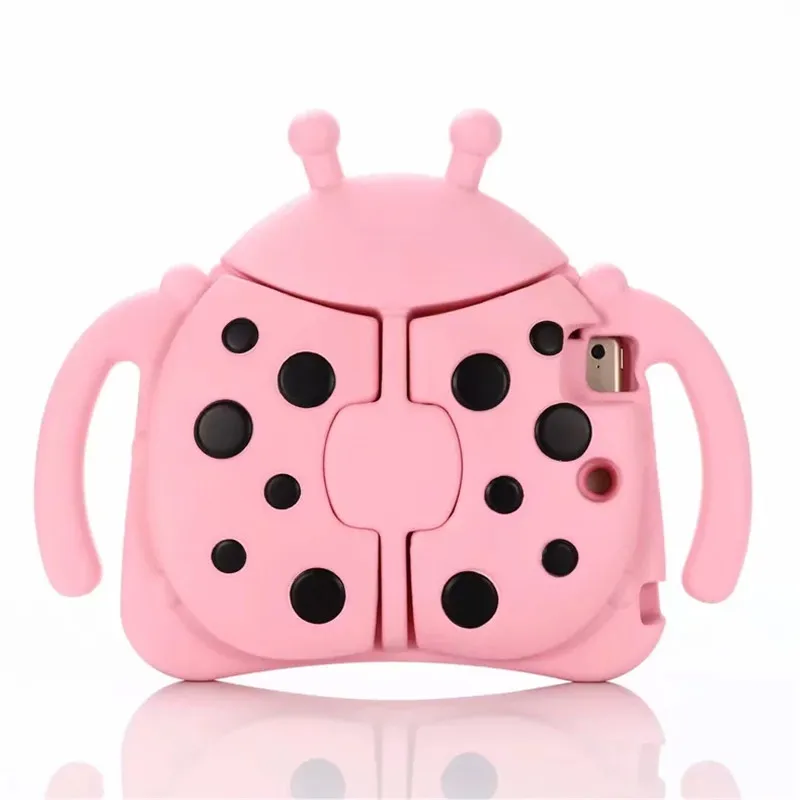 3D EVA с мультяшным жуком чехол для iPad Mini 1/2/3 Mini2 Mini3 чехол для планшета с рисунком божьей коровки для детей на ощупь чехол на заднюю панель телефона с подставкой держатель