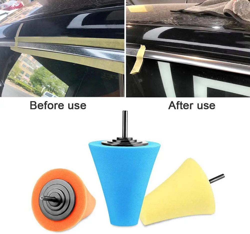 3 5 6 7 inch Car Polishing Pad Kit Sponge Polishing Waxing Buffing Pad Kit Removes Scratches car care detialing hand tool