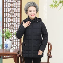 Одежда с хлопковой подкладкой для пожилых женщин 60-70 лет, зимнее хлопковое пальто для пожилых женщин среднего возраста, толстая одежда для пожилых мужчин