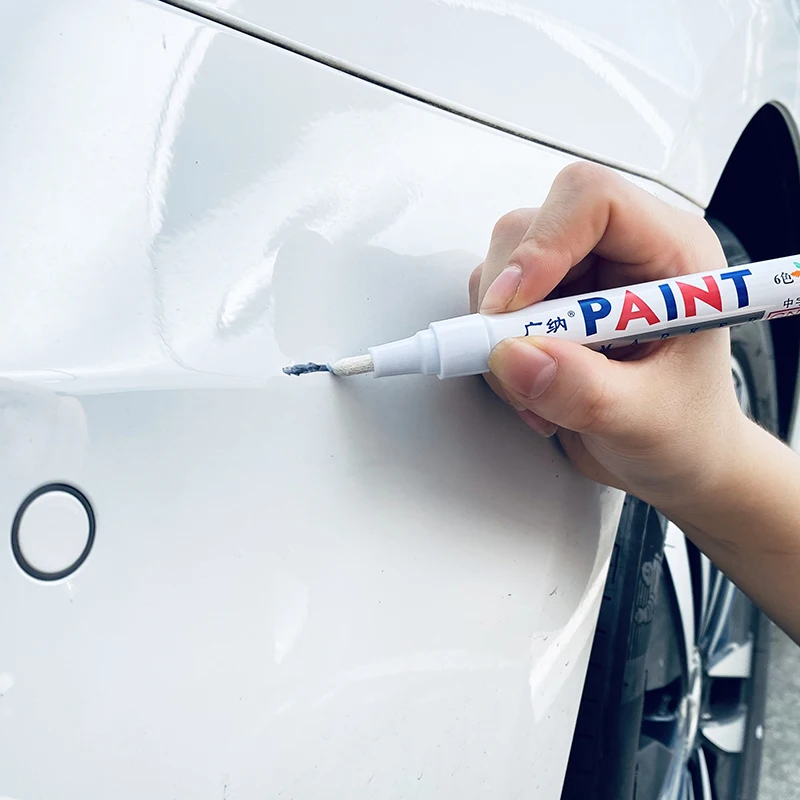 6 Colors White Car Paint Graffti Marker Pen For Volkswagen VW Polo Tiguan Passat B6 B7 B8 T5 T6 Golf UP Vento Arteon Touareg