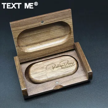 

TEXT ME LOGO print Walunt wood Maple+box model usb flash drive usb2.0 4GB 8GB 16GB 32GB 64GB photography gift