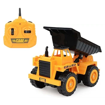 

2.4G Five-channel Electric Remote Control Dump Truck Children Simulation Engineering Vehicle Model Kids RC Car Toy