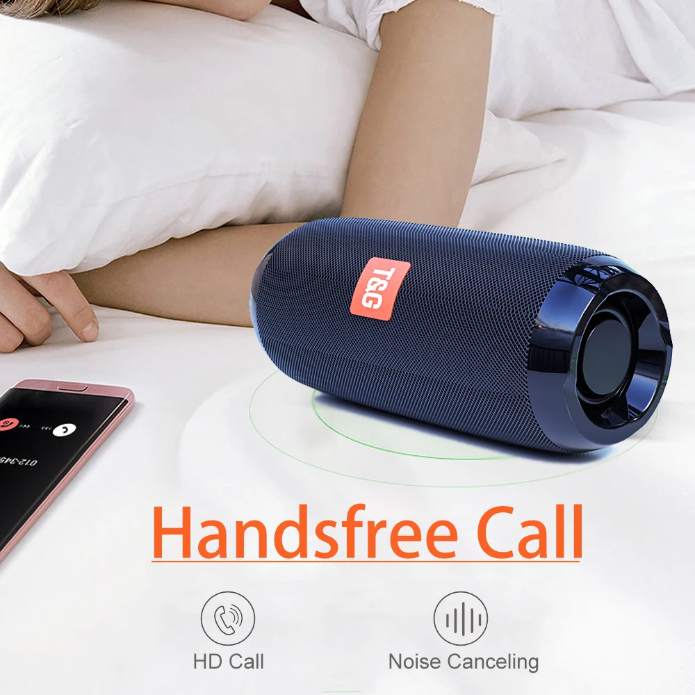 Mini outdoor portable speaker bluetooth wireless column with FM Radio MIC AUX TF hifi usb speakers computer PC kalonka TG117