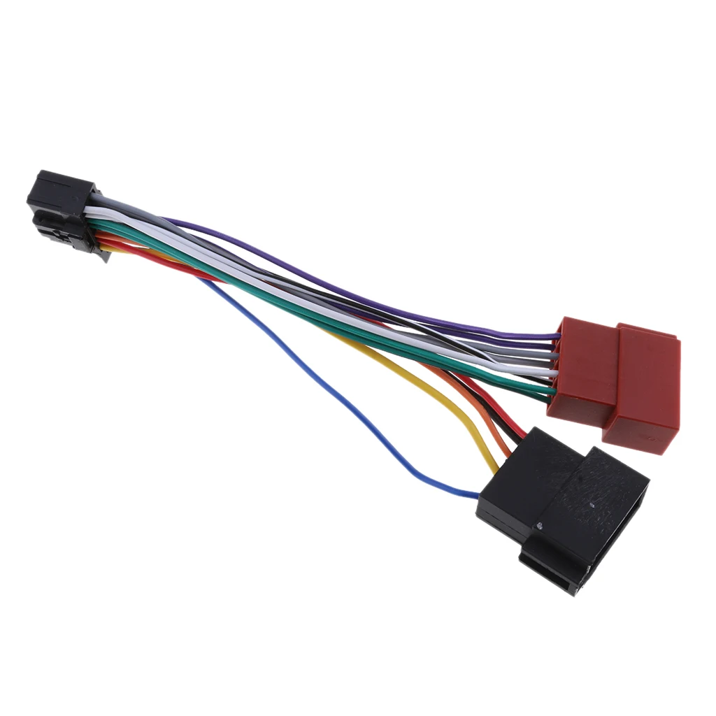 1 Pcs  ISO Connector For Pioneer Car Audio 16-Pin ISO Lead Wiring Loom Adaptor Plug Wire Radio Connector 180x30x30mm