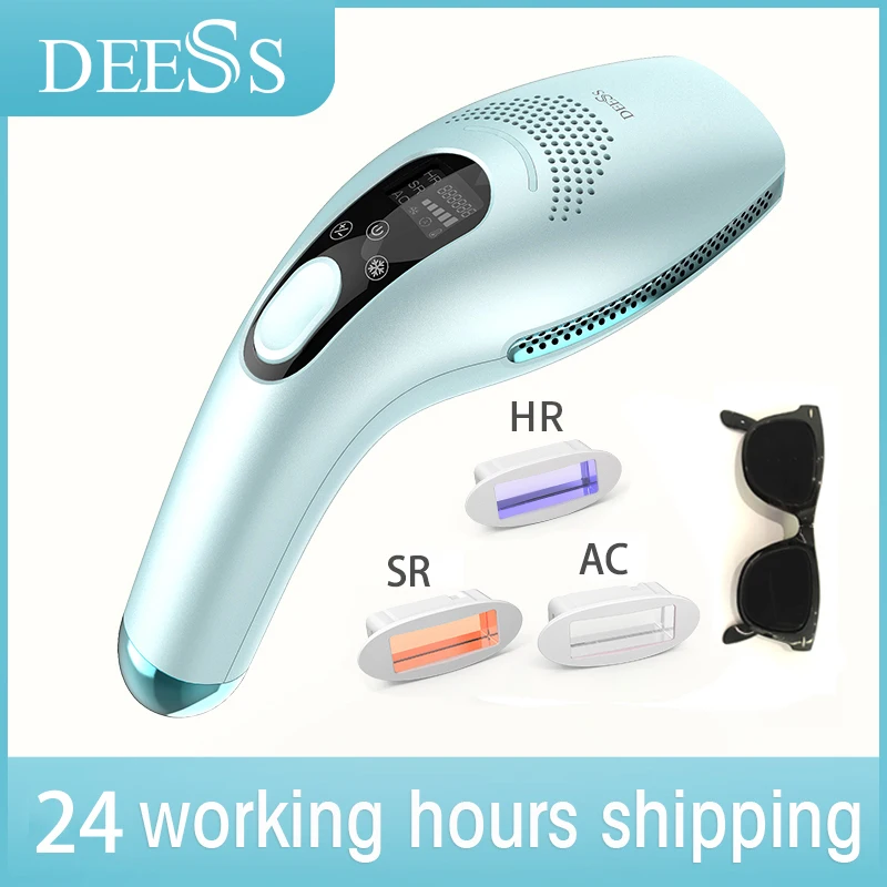 

DEESS GP590 Permanent Hair Removal Upgraded Unlimited Flashes Fastest ICE COOL IPL laser Hair Removal Device Painless Epilator
