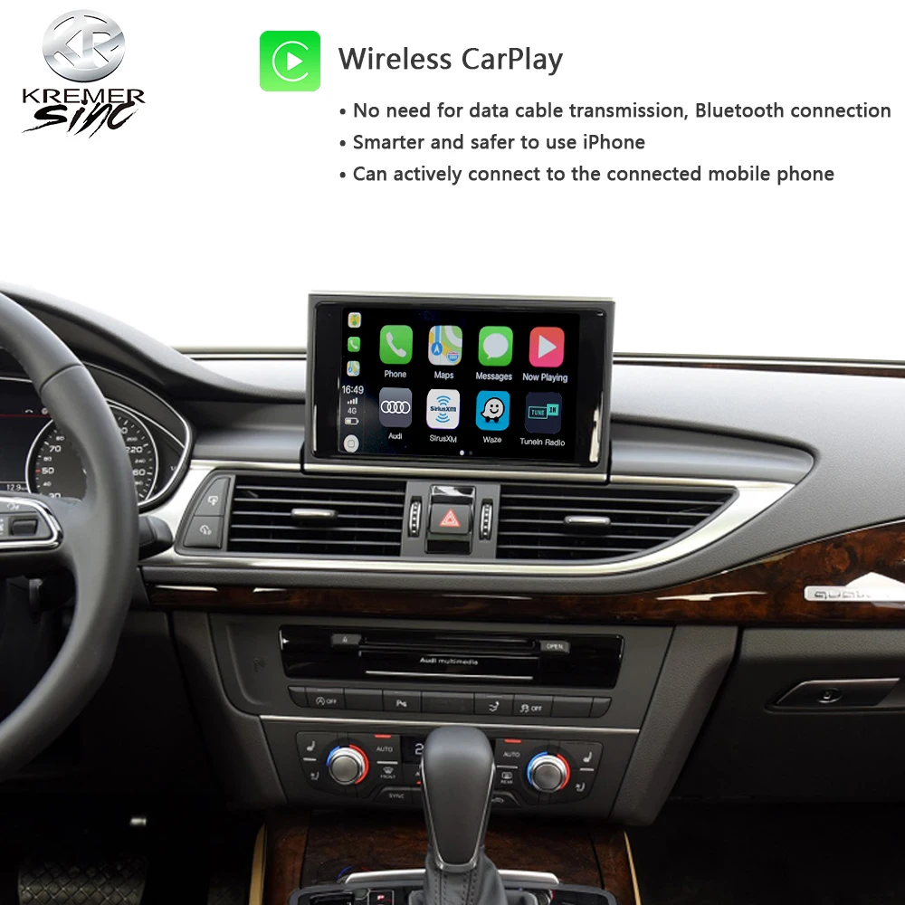 Зеркальное соединение беспроводной Apple CarPlay Android Авто модернизация для Audi RS4 RS5 RS6
