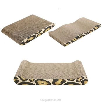 

Sofa Design Cat Scratching Corrugated Board Toy Scratcher Bed Pad Reversible Scratching Lounger Leopard Print Durabble O22 20