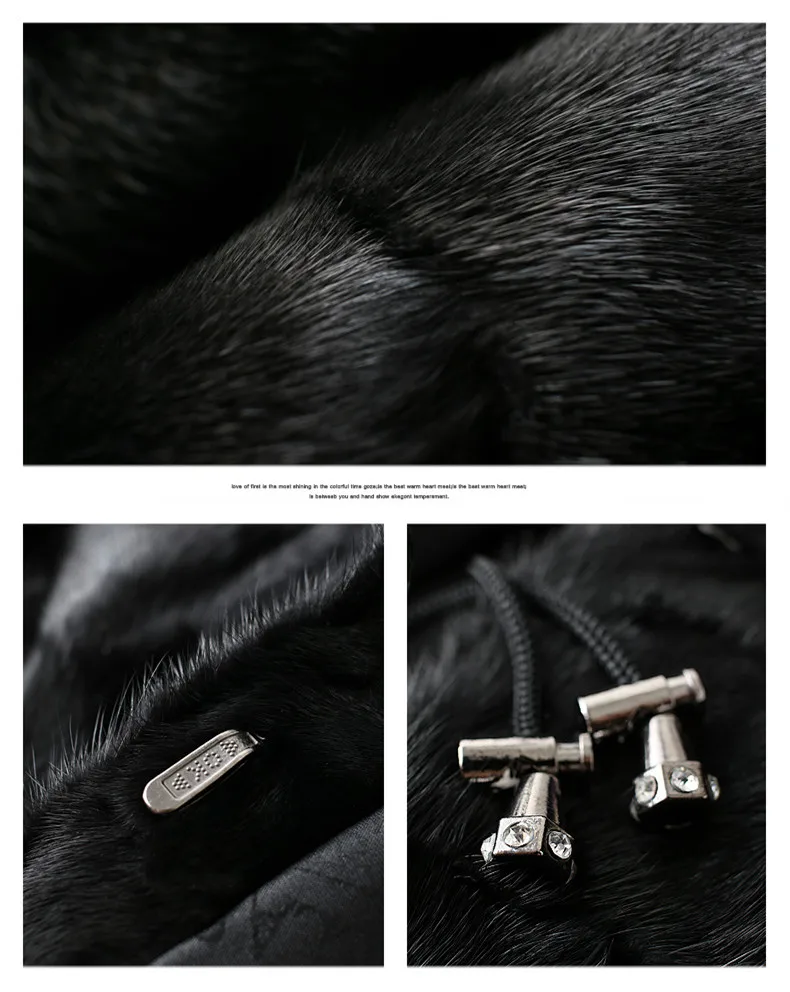 AYUNSUE Natural Real Mink Coat Female Fox Fur Collar Luxury Fur Coats Winter Jacket Women Warm Long Jackets Plus Size 5xl MY4158
