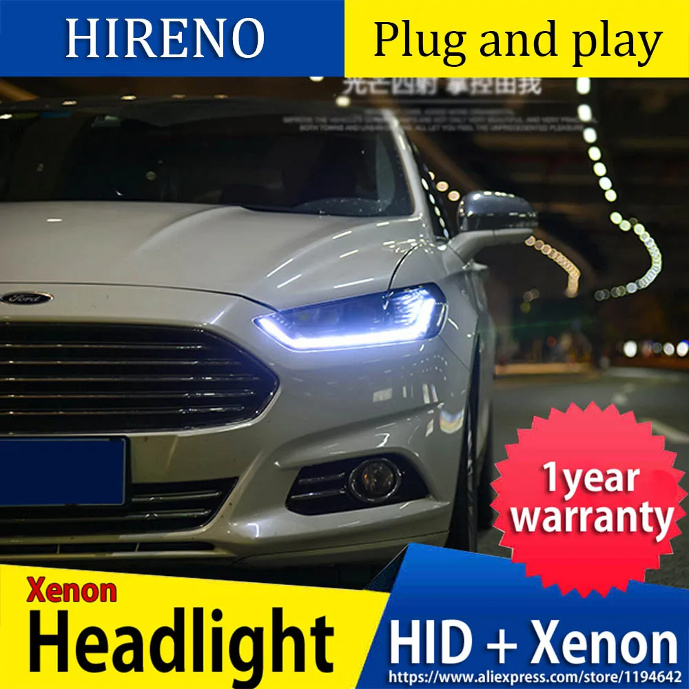 

Car styling Head Lamp Case For Ford Mondeo For Fusion 2013 2014 2015 Headlights LED Headlight DRL Double Beam Lens Bi-Xenon HID
