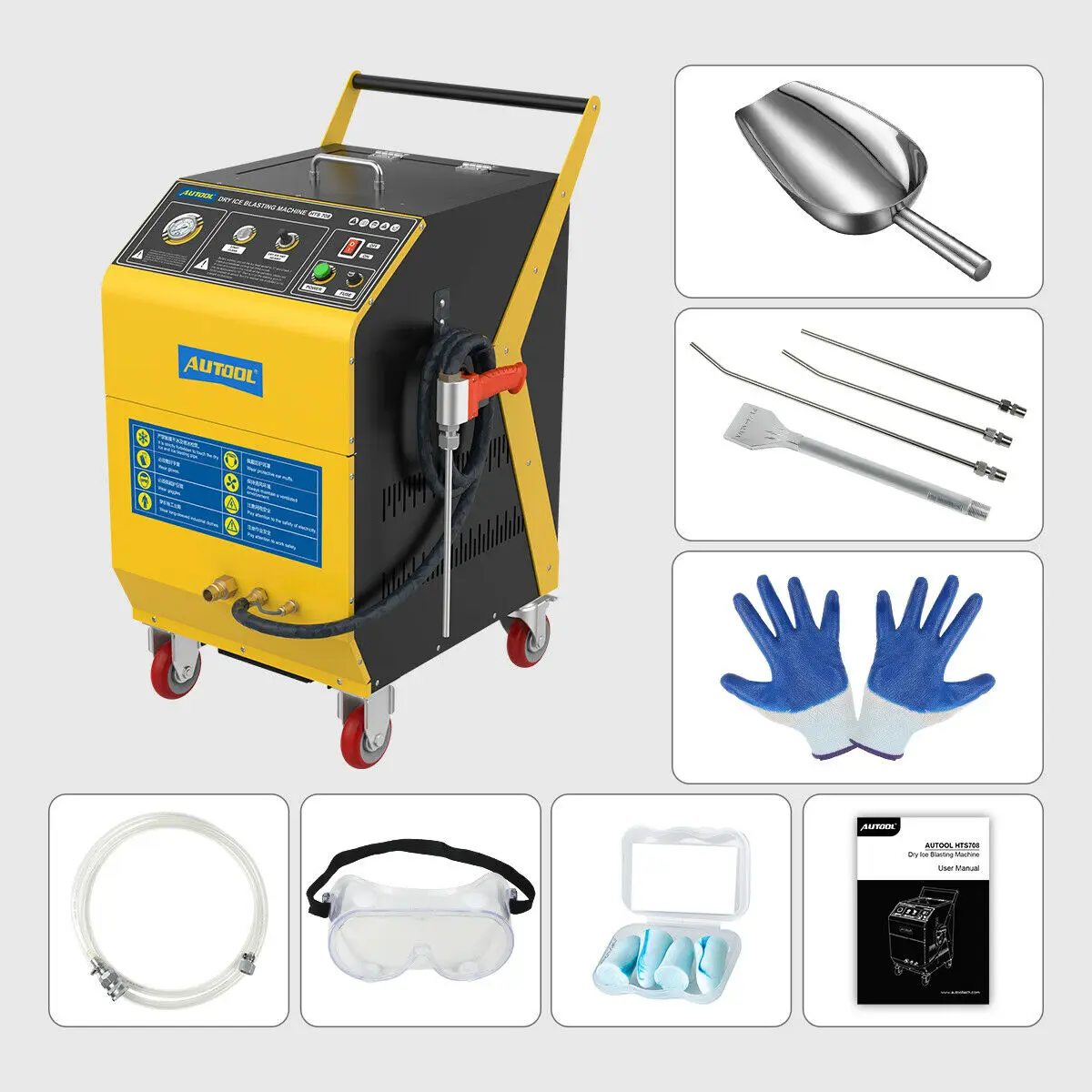 AUTOOL DRY ICE Blasting Cleaning Machine Engine Dry Ice Blaster