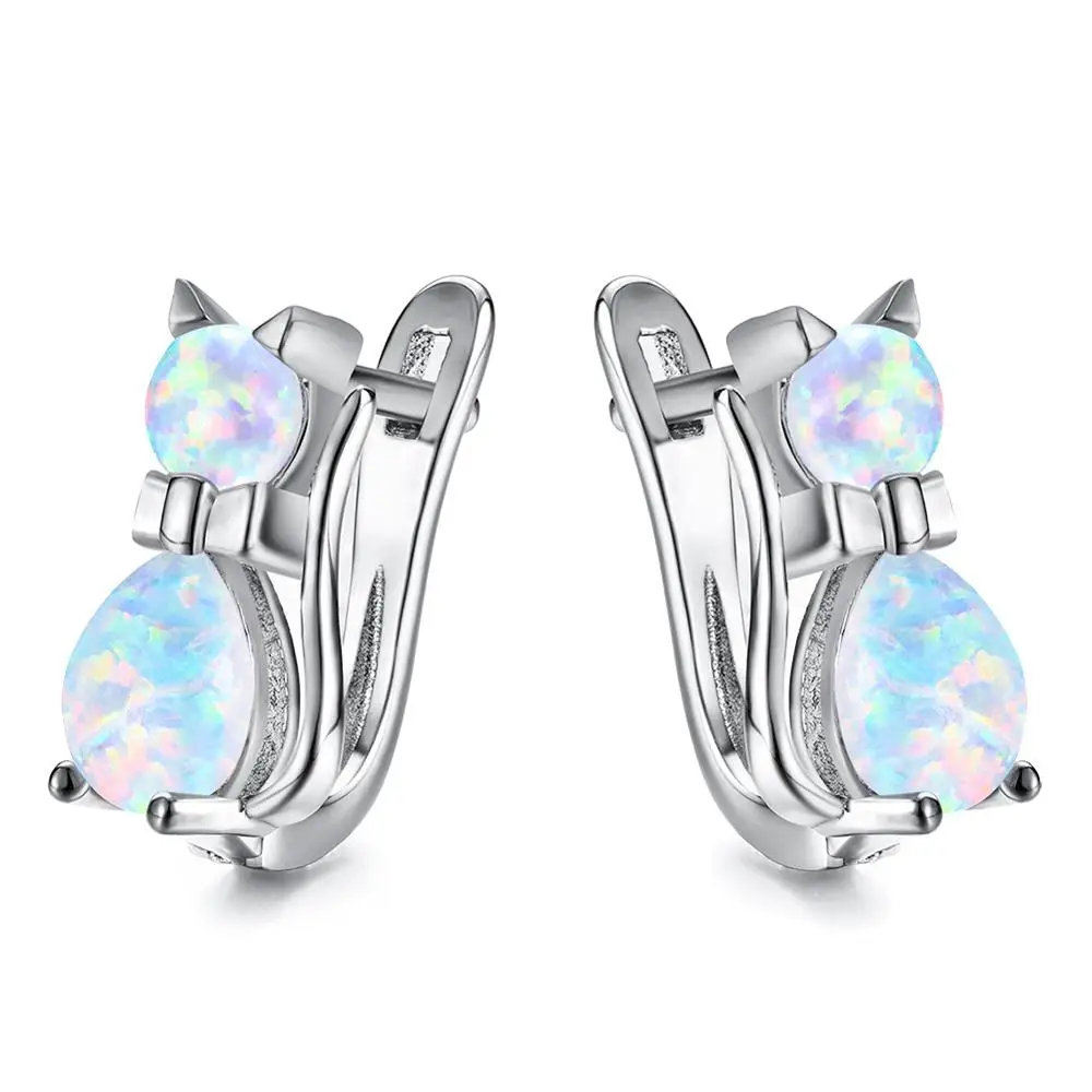 Серьги для женщин Opal милые кошачьи серьги 2020 ювелирные светильник Делия легкие