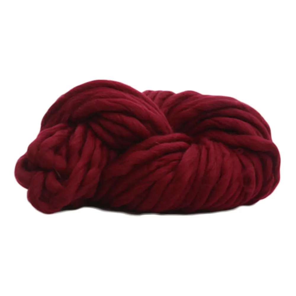 red wine 250g DIY Chunky Woolen Yarn Iceland Knitting Wool Handmade Comfortable - Цвет: red wine