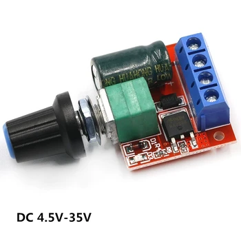 

Motor Controller DC 4.5-35V 5A 90W PWM 12 V Volt Mini Motors Control Speed Governor Switch Adjustable Drive Module DC 12V 24V