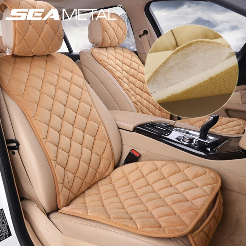 Soft Plush Car Seat Cover Set for Auto Interior Accessories