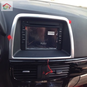 

Car garnish cover detector ABS chrome Center Console Navigation box Interior GPS trim For Mazda CX-5 CX5 2013 2014 2015 2016