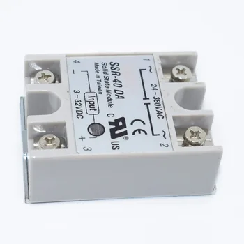 

10PCS SSR-40 DA DC to AC DC-AC Solid State Relay Module for SSR-40DA Temperature Controller 24V-380V 40A 250V