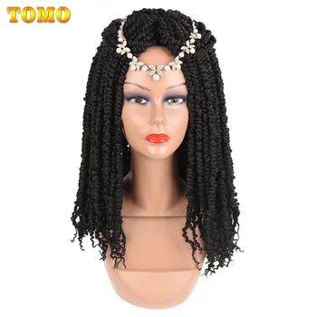 

TOMO Passion Twist Hair for Braids 18" Long Spring Twist Crochet Hair Extensions 12Roots Ombre Synthetic Braiding Hair Extension