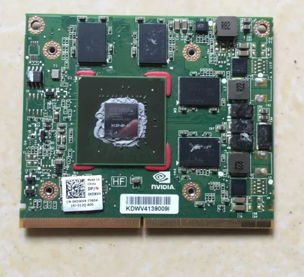 

Q1000M 1000M 2GB KDWV4 N12P-Q1-A1 DDR3 VGA Video Graphics Card For HP 8540W/8560W/8760W Dell Alienware M4600 working perfect
