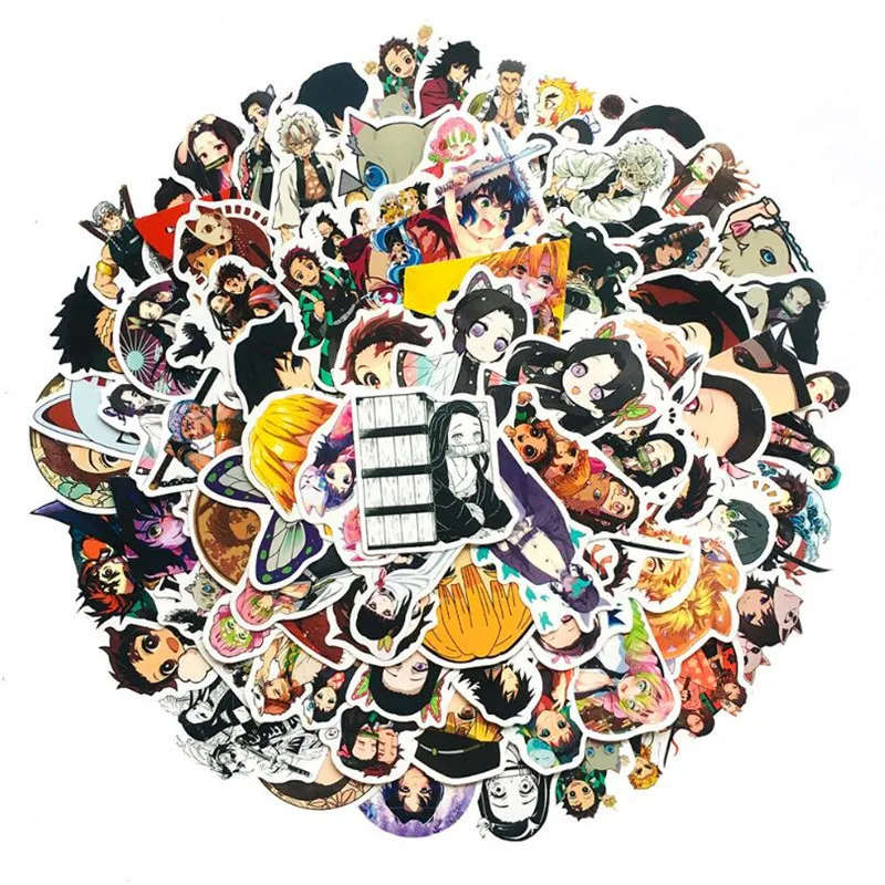 

10/30/50PCS Ghost Slayer's Blade Line Cartoon Anime Character Suitcase Helmet Waterproof Sticker Decorative Toy Wholesale