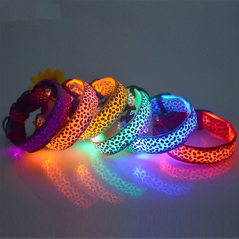 Dog Collar Pet Collar Nylon Dog Collar Led Light Night Safety For Dogs Cats