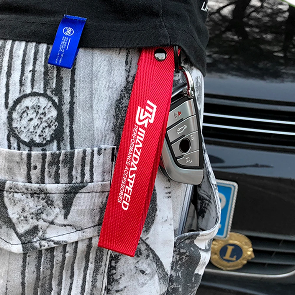 1PCS Car Accessory Keychain Charms Bag Keyrings Hanger For MS Mazda Axela Atenza CX-3 CX-5 CX-8 demio MPS 3 6 RX-8 RX-7 GJ BP