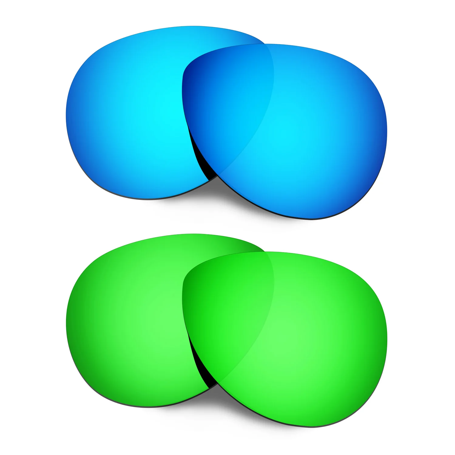 

HKUCO Polarized Replacement Lenses For Feedback Sunglasses Blue/Green 2 Pairs