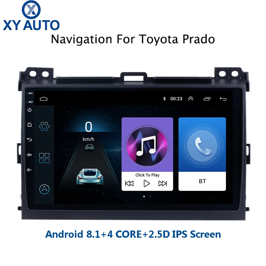9 дюймовый 2.5D IPS закаленный HD мультисенсорный экран Android 8 1 NAVI для Toyota Prado 2004-2009 с