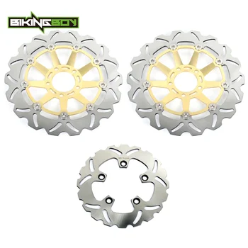 

BIKINGBOY Black Gold Front Rear Brake Discs Disks Rotors For Suzuki GSXR 750 R GSX-R 750 R RG RH 86 87 1986 1987