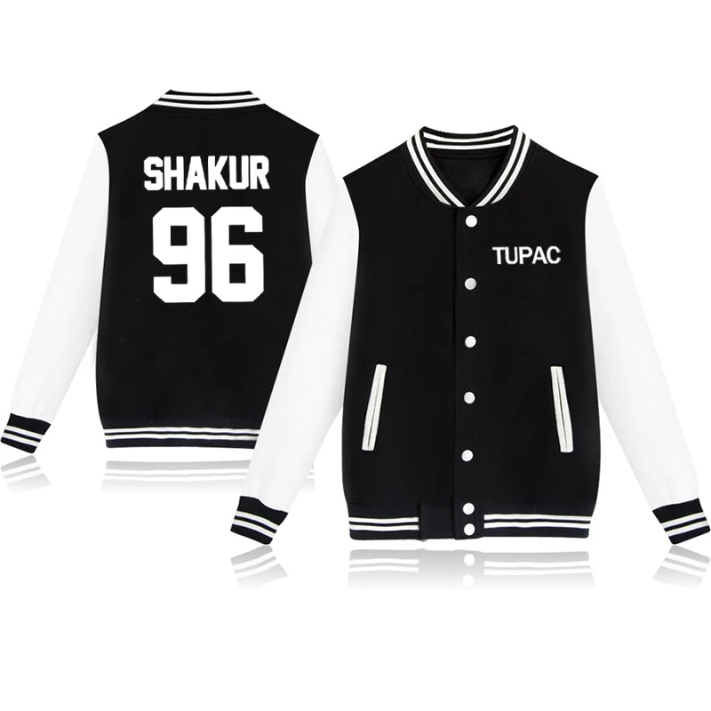 baseball jacket 2 Tupac модные куртки и пальто унисекс Повседневная хлопковая бейсбольная форма Осень Harajuku бейсбольная Спортивная одежда для женщин/мужчин - Цвет: baseball jacket 2