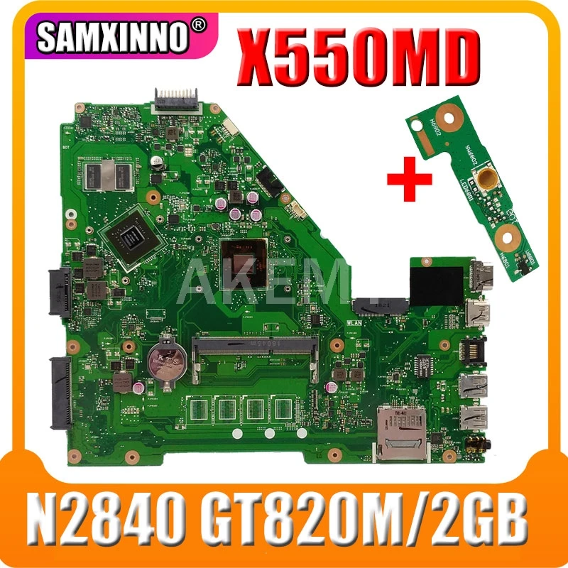 Материнская плата X550MD GT820M/2 ГБ REV2.0 N2840 для For Asus X550MJ X552M материнская ноутбука