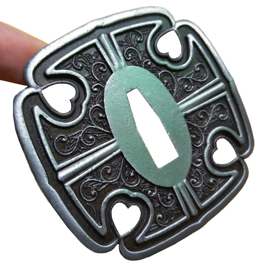 Новый японский защитный нож Tsuba ручной работы из сплава для самурайского катаны