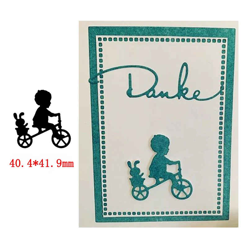 

A Kid Riding A Bicycle Metal Cutting Dies For New DIY Scrapbooking Album New Craft Embossing Cards 2020