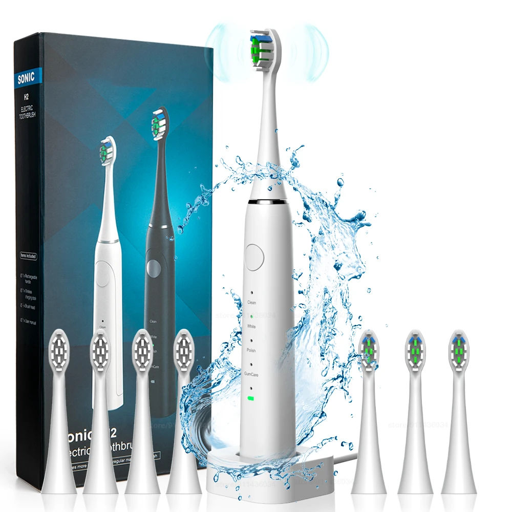 Sonic Electric Tooth Brush USB Charging IPX7 Waterproof Remove Dental