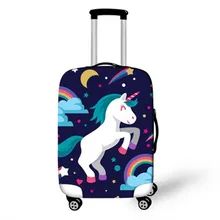  Cartoon Rainbow Unicorn Luggage Cover for Girls Pink Suitcase Protective Covers Elastic Travel Case Cover Travel Accessories 
