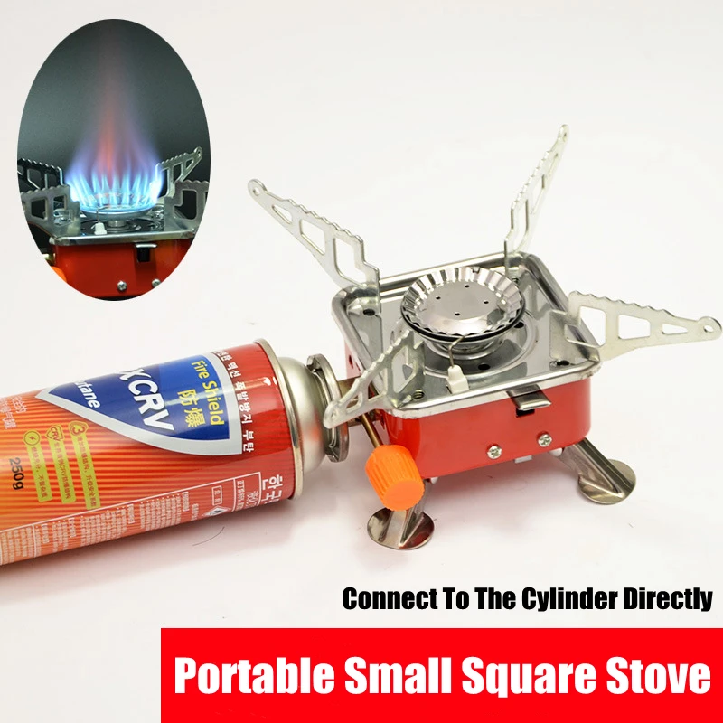 Small ISO Butane Stove With Gas Refill Kit For Camping, Outdoor Cooking