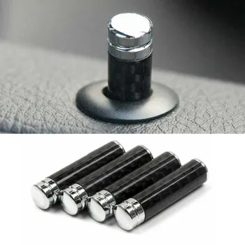 

Carbon Fiber Door Lock Pins Knob Trim Interior Accessories Decor High Quality