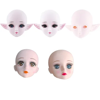 

Practice Makeup Doll Head with Demon Ear Bald Head For 1/3 BJD Doll as for 60cm Doll DIY Doll Cosplay Accessories For Girls